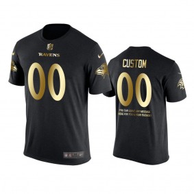 Baltimore Ravens # Metall Dark Nike Golden Special T-Shirt - Men