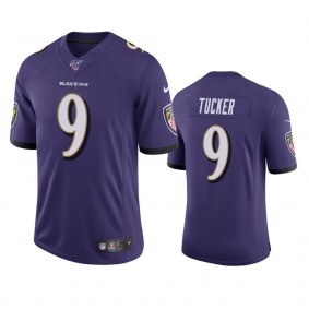 Baltimore Ravens Justin Tucker Purple 100th Season Vapor Limited Jersey